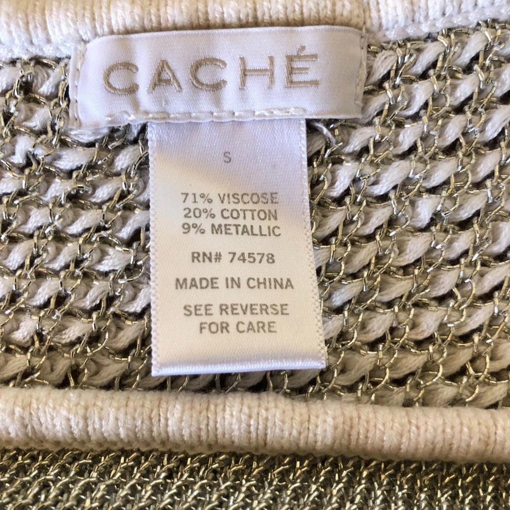 Cache Cap Short Sleeve Dolman Sweater Size S Open… - image 3